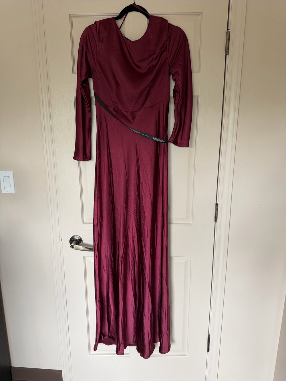 Women's Long Sleeve Maxi Dress in Burgundy